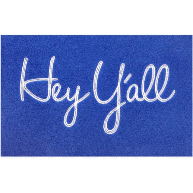 Front Doormat  Blue Hey Y'all Indoor Outdoor Heavy Duty Backing Door Mats Non Slip Absorbent Resist Dirt Entrance Doormats for Home Decor Entryway Pat