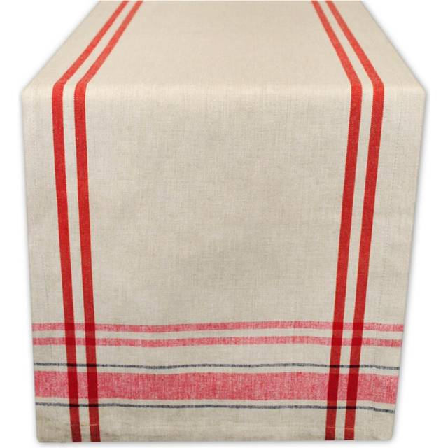 DII Red French Stripe Table Runner
