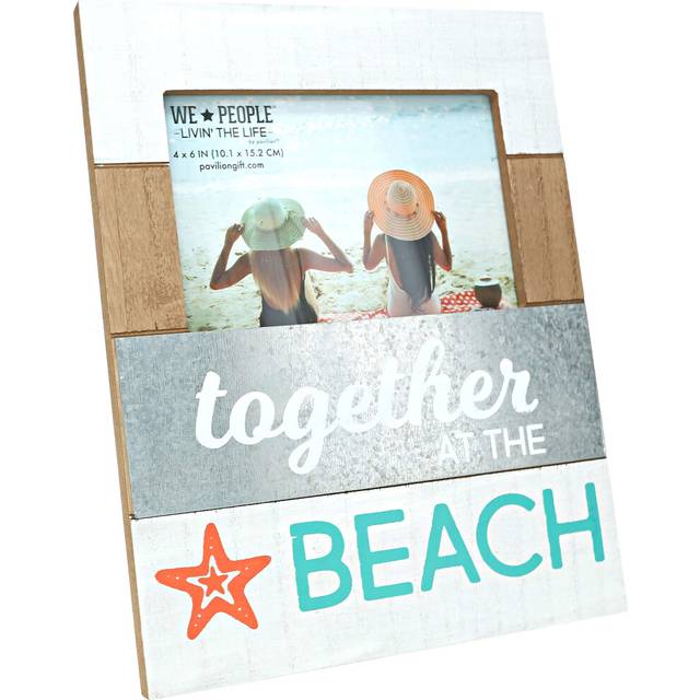 H2Z tableware Together at The Beach775x10 Inch Horizontal Easel Back Picture Frame  Gray