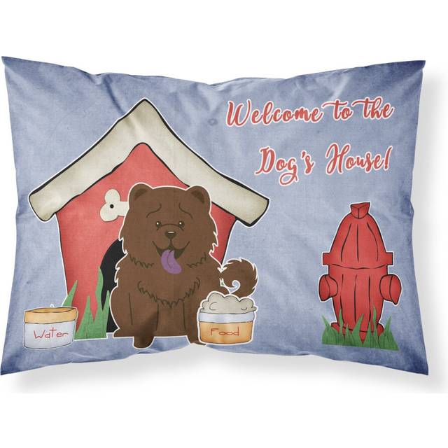 Carolines Treasures BB2895PILLOWCASE Dog House Collection Chow Chow Chocolate Fabric Standard Pillowcase Lightweight Super Soft