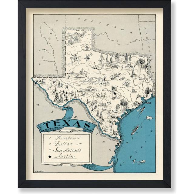 Poster Master Vintage Map Poster  Retro Texas Map Print  Texas State Map Art  Gift for Teacher  Student  Travel Lover  Texan