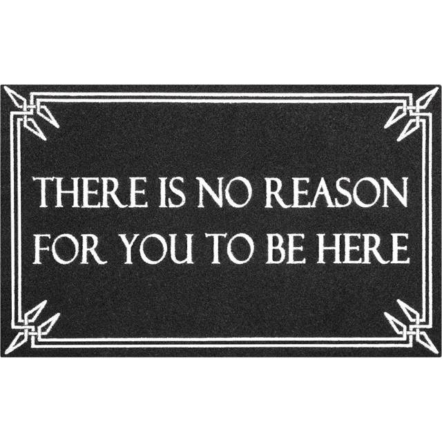 Front Door Mat Durable Indoor Outdoor Mats There is No Reason for You to Be Here Black Large Front Door Mats Indoor Non-Slip Rubber Welcome Doormats f