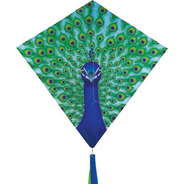 In the Breeze 3291 - Peacock 30 Inch Diamond Kite - Fun  Easy Flying K