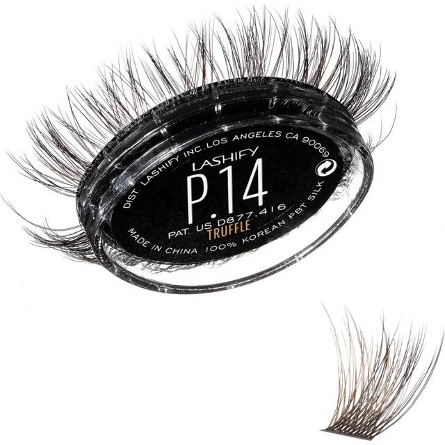 Lashify Plushy 14mm Gossamer Lashes in Truffle Color, Easy DIY False Lashes for a Voluminous Yet Still Natural Look