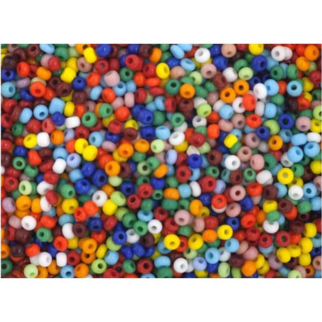 Czech Glass Seed Beads 100 23mm Diameter Opaque Assorted Colors DIY Jewelry Making Beads  500g Bulk Bag by Preciosa Jablon