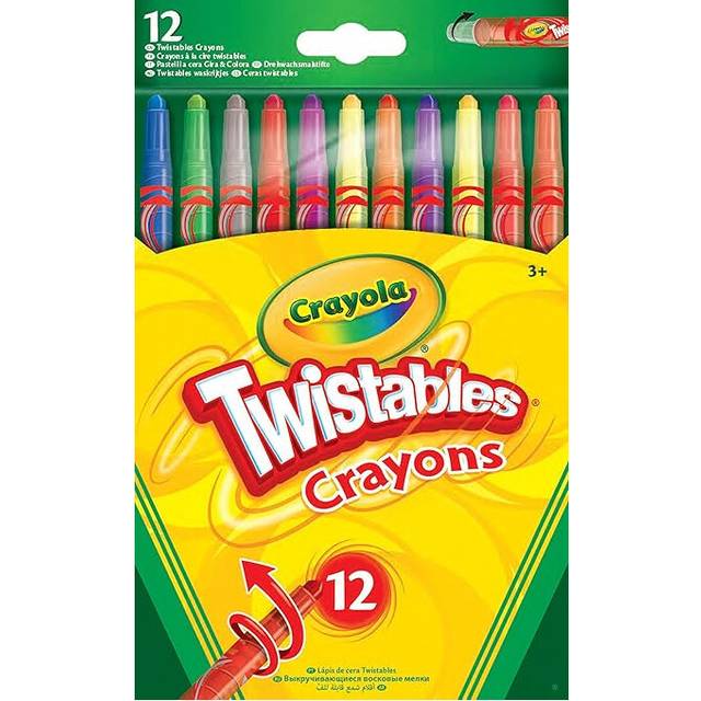 CRAYOLA Twistables Colouring Crayons, Multicolor, 12 Count (Pack of 1)