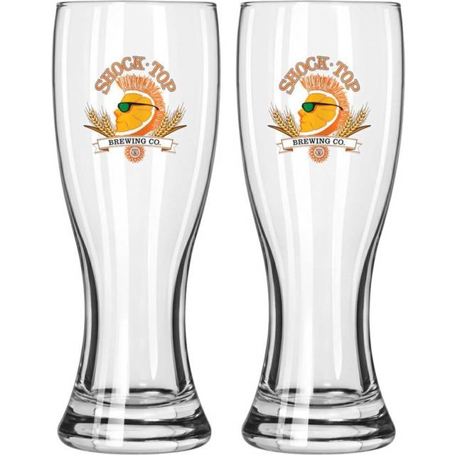 Shock Top Brewing Company 16oz Pilsner Beer Glass Set of Two Glasses