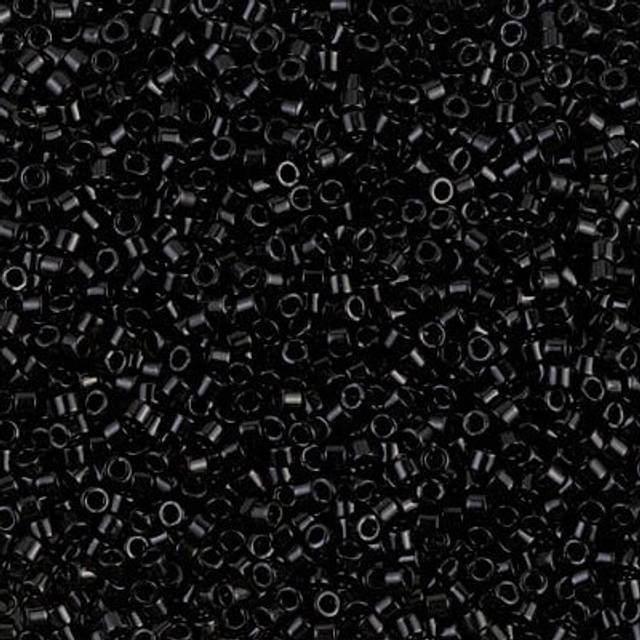50 Grams Miyuki Delica Bead 110 Opaque Black Bulk Bag DB001050
