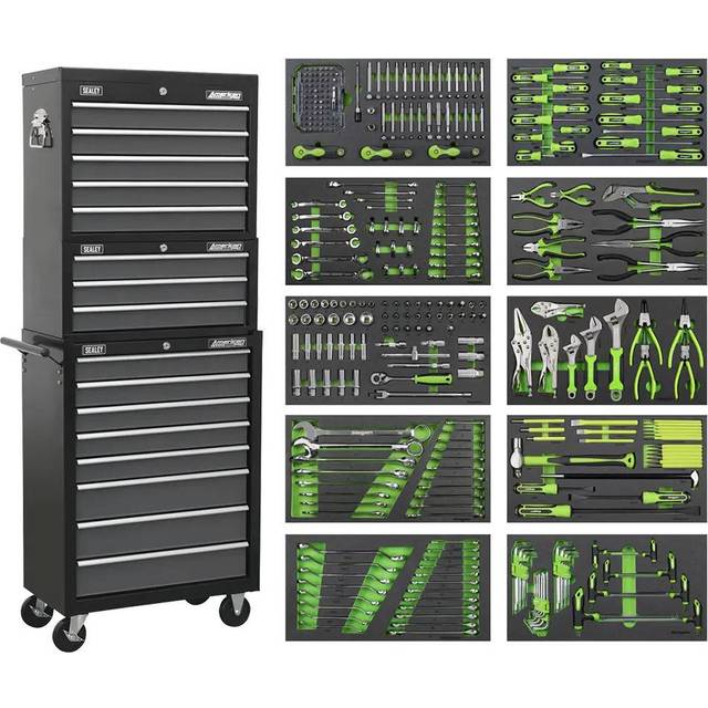 Sealey AP35TBCOMBO Tool Chest Combi 16 Drawer Ball Bearing Slides ...