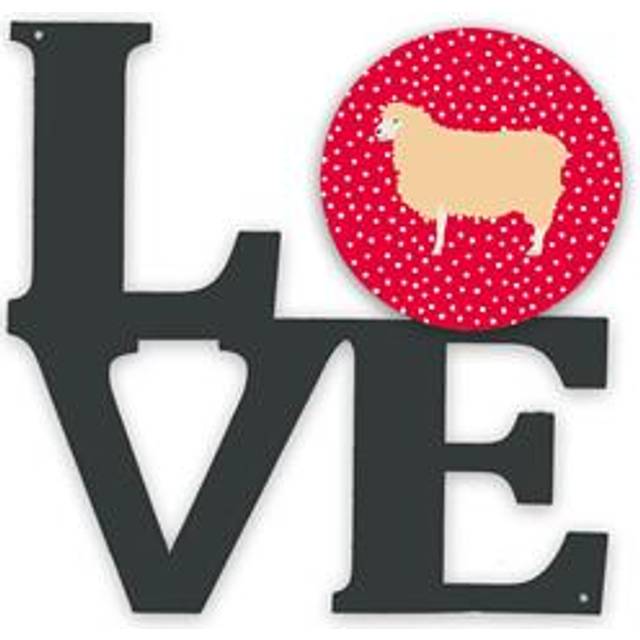 """""Caroline's Treasures English Leicester Longwool Sheep Metal Artwork Love wall-decor  Multicolor"""""