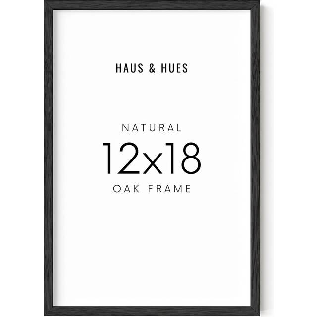 HAUS AND HUES 12 x 18 Picture Frame  12x18 Picture Frames for Wall Black Frames  12x18 Frame Black Poster Frame Wooden Frame fo