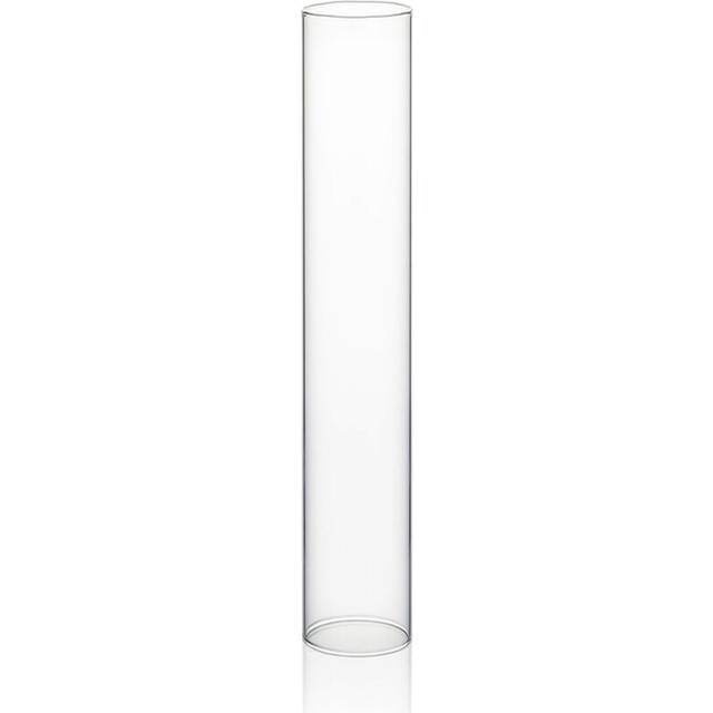 "WGVI Hurricane Candle Holder Sleeve  Wide 3""""  Height 18""""  Clear Glass Cylinder Candleholder  Chimney Tube  Open Ended Candle Shade  1 Piece"