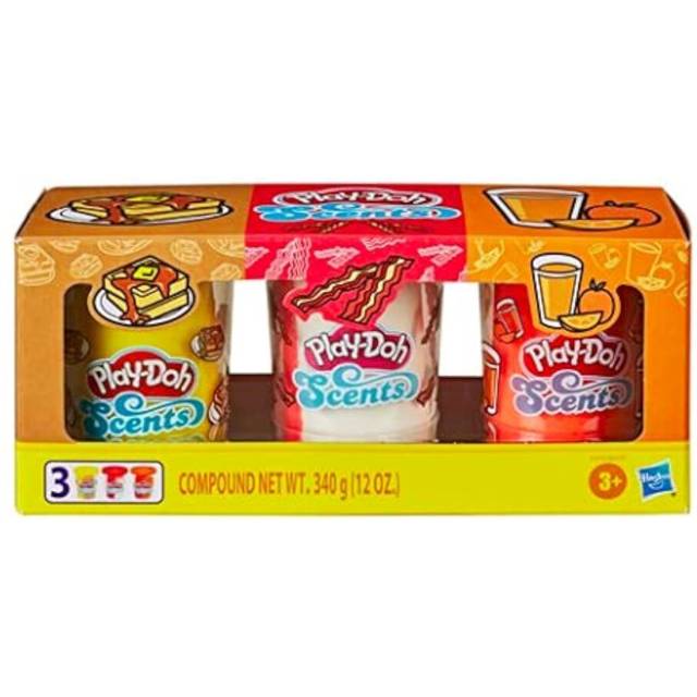 PLAYDOH SCENTS  Breakfast Scented Modeling Compound for Kids 3 Years and Up  3 Pack  4 OZ Containers  NonToxic