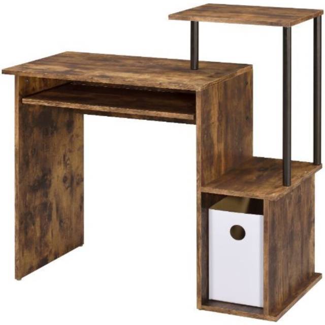 Ergode Computer Desk Weathered Oak & Black Finish