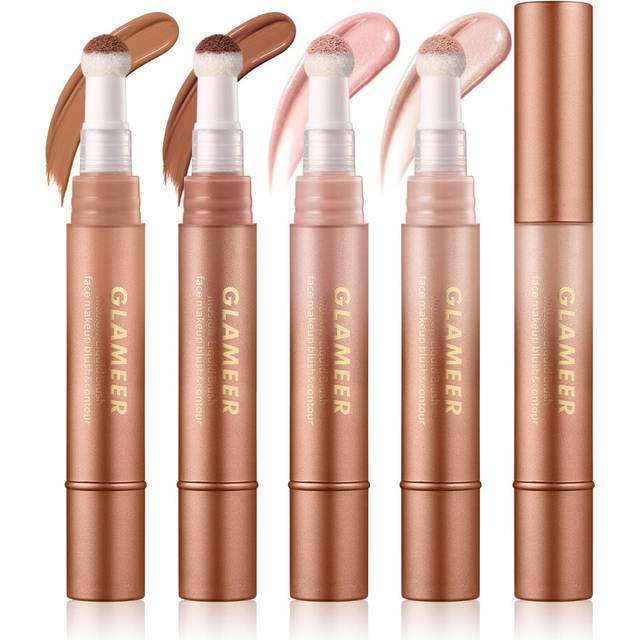 Blush Stick,Liquid Blush Stick,Silky Smooth Creamy Formula,Lightweight Blendable Blush Rouge Stick,Naturally Sculpted Look Professional Beauty Makeup