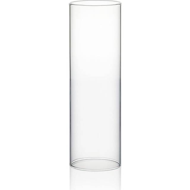 "WGVI Hurricane Candle Holder Sleeve  Wide 2.5""""  Height 8""""  Clear Glass Cylinder Candleholder  Chimney Tube  Open Ended Candle Shade  1 Piece"