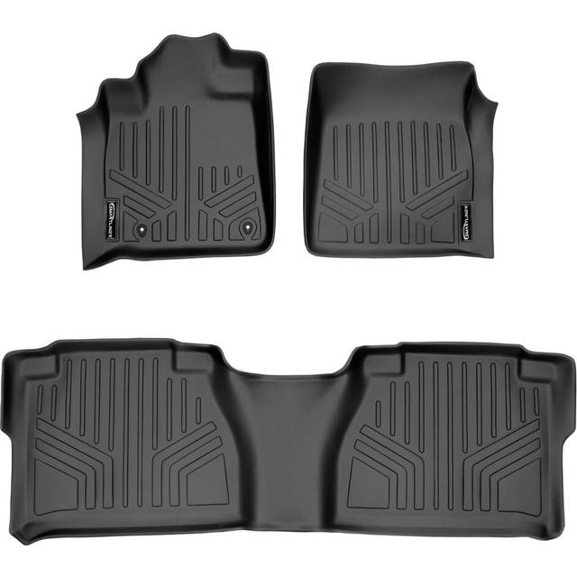 MAXLINER Floor Mats 2 Row Liner Set Black for 2007-2011 Toyota Tundra Double Cab