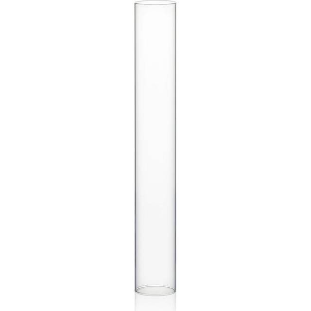 "WGVI Hurricane Candle Holder Sleeve  Wide 2""""  Height 14""""  Clear Glass Cylinder Open Both Ends  Chimney Tube  Open Ended Candle Shade  1 Piece"