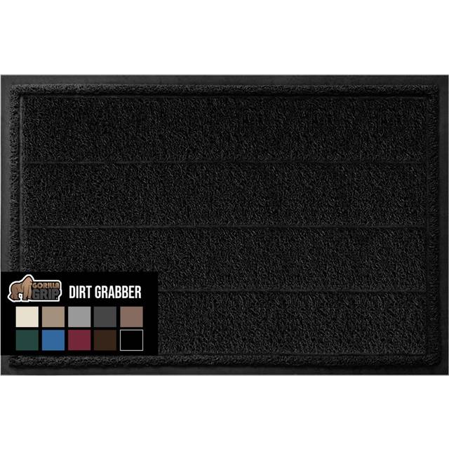 Gorilla Grip Dirt Grabber Mesh Door Mat  LowProfile  Stain and Fade Resistant Heavy Duty Quick Dry Striped Doormat  Mats for In