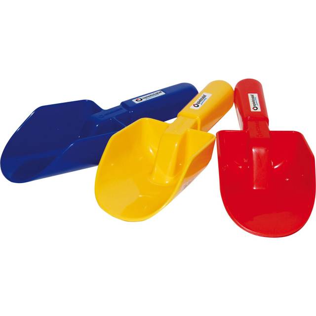 Spielstabil 3 Pack  Small Sand Scoops 3  Includes Red  Blue and Yellow Beach Toy Shovel  Made in Germany