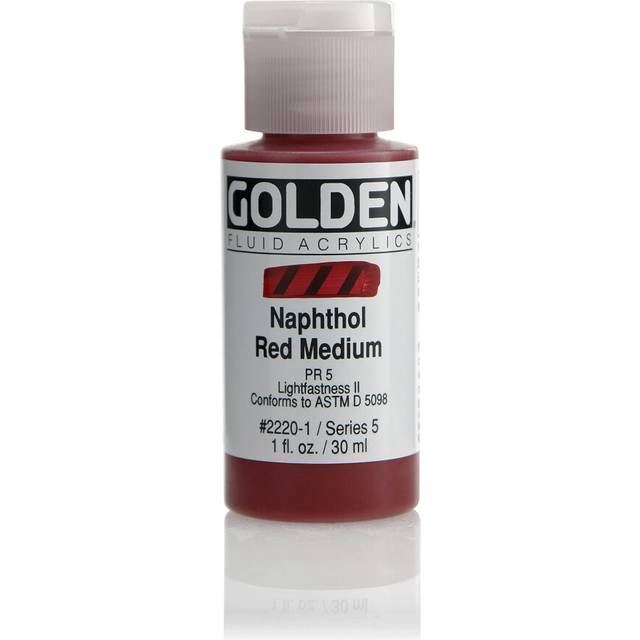 Golden Fluid Acrylic Paint 1 OunceNaphthol Red Medium