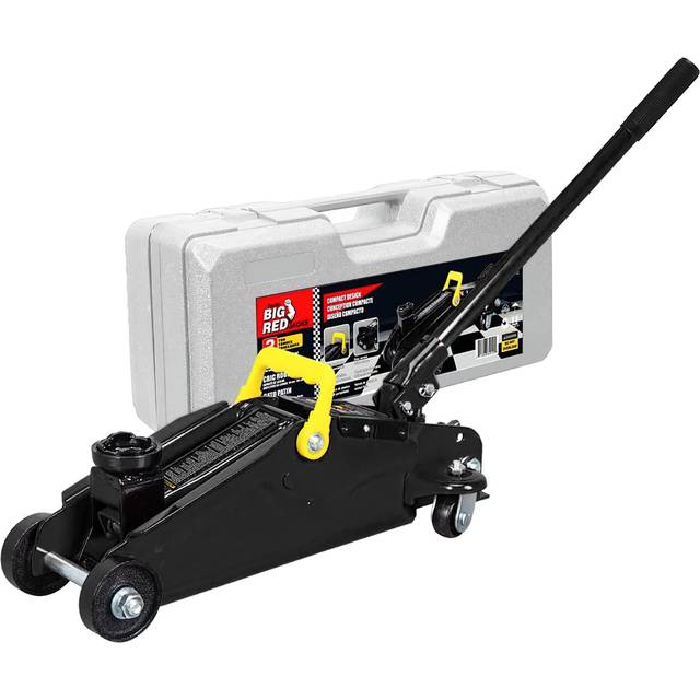BIG RED AT82012B Torin Hydraulic Trolley Service/Floor Jack with Blow Mold Carrying Storage Case  2 Ton 4 000 lb Capacity  Black