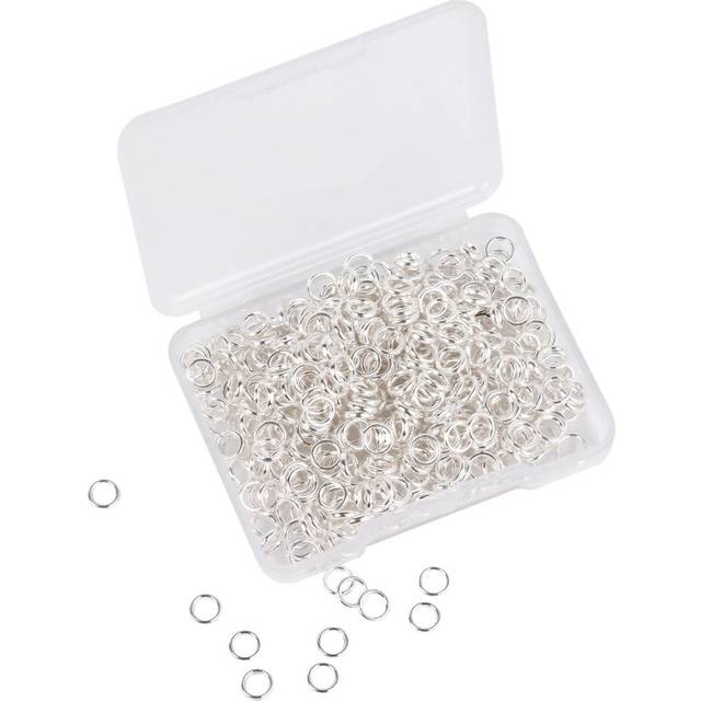 Souarts 12mm Pack of 100pcs Silver Color Closed Jump Rings for Necklace Bracelet Jewelry Making