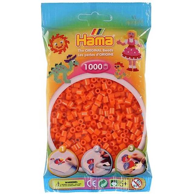 Hama midi 1000 orange no.04 – mellanstora pärlor som är Ø5 mm - Orange