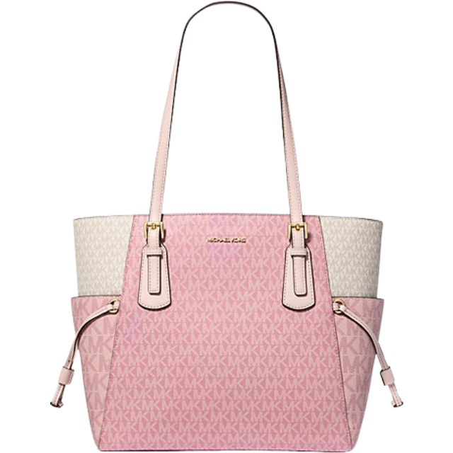MK Voyager Large Color-Block Signature Logo Tote Bag - Pink - Michael Kors - ONE SIZE
