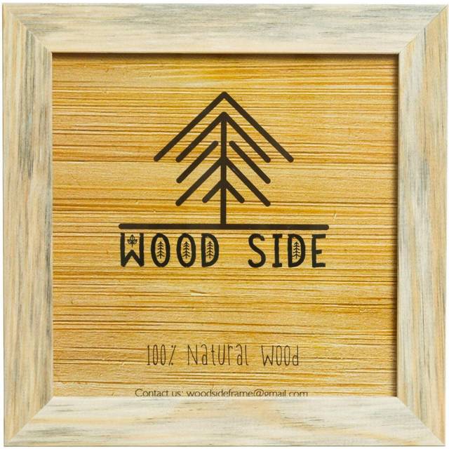 Rustic Wooden Square Picture Frame 12x12 - Natural Eco Distressed Wood Wall Mounting Barnwood Photo Frame