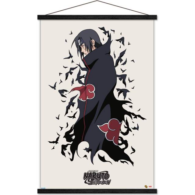 "Trends International Naruto Shippuden - Itachi Wall Poster  22.375"""" x 34""""  Print and Black Hanger Bundle"