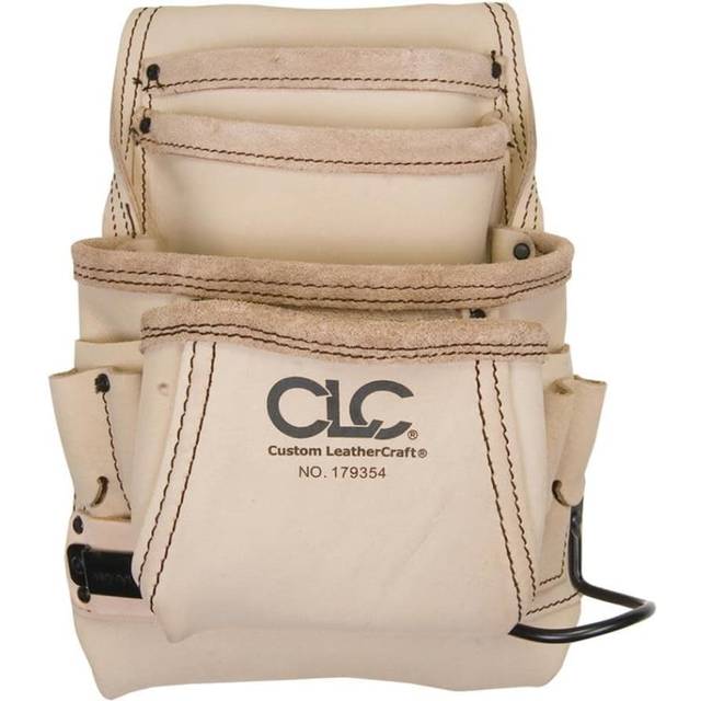 CLC Custom Leathercraft 179354 Carpenter's Nail and Tool Bag Reversed Top Grain  10 Pocket