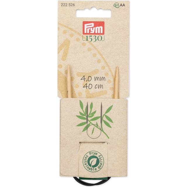 "Prym 16"""" Circular Bamboo  4mm Knitting Needles  Natural"