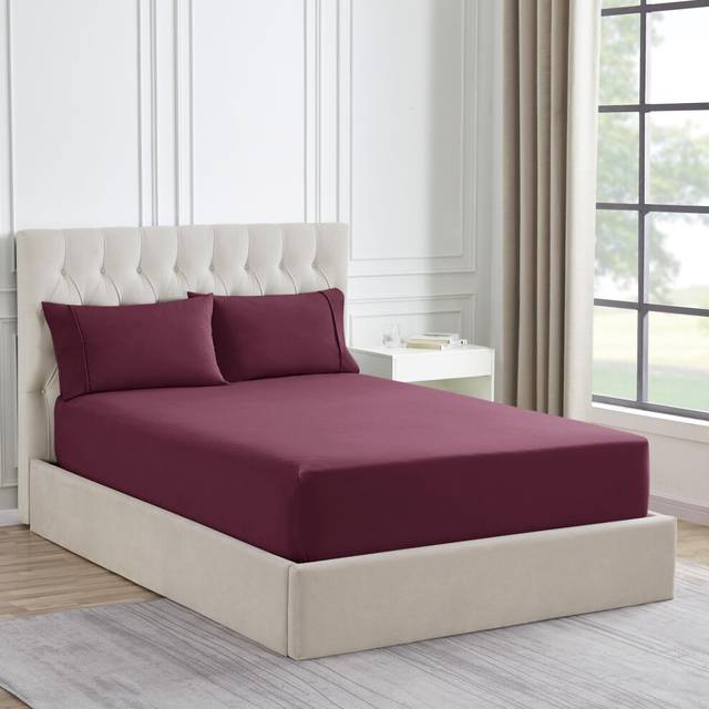 Queen Flannel Fitted Sheet Only with Full Elastic & Built in Corner Sheet Straps to Prevent Shifting - Soft & Breathable Flannel Bottom Sheet  Queen