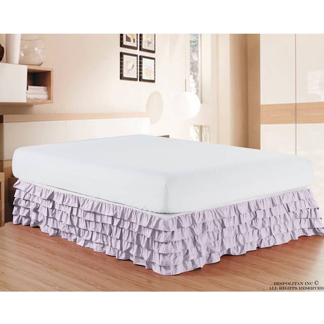 Elegant Comfort Luxurious Premium Quality 1500 Thread Count Wrinkle and Fade Resistant Egyptian Quality Microfiber Multi-Ruffle Bed Skirt - 15inch Dro