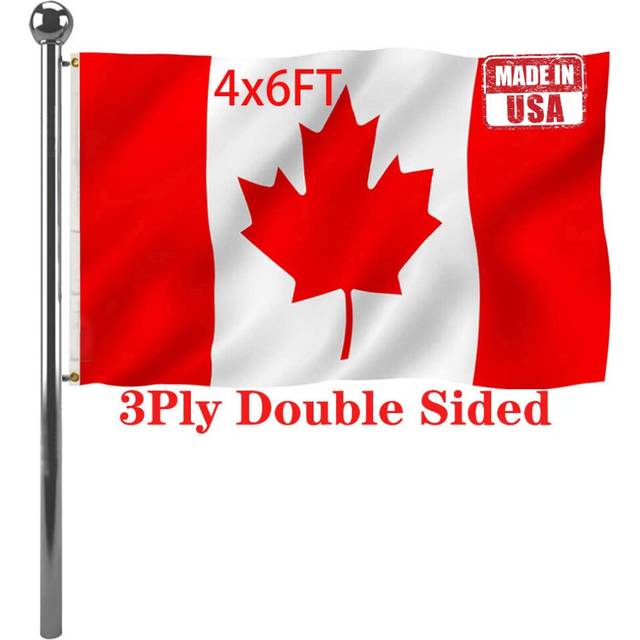 Jayus Canada Flags 4x6 Outdoor Double Sided Heavy Duty Canadian National Flag Banner with 2 Grommets