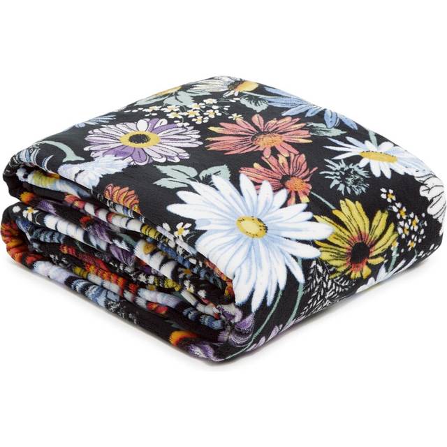 Vera Bradley Oversized Fleece Plush Throw Blanket  Daisies