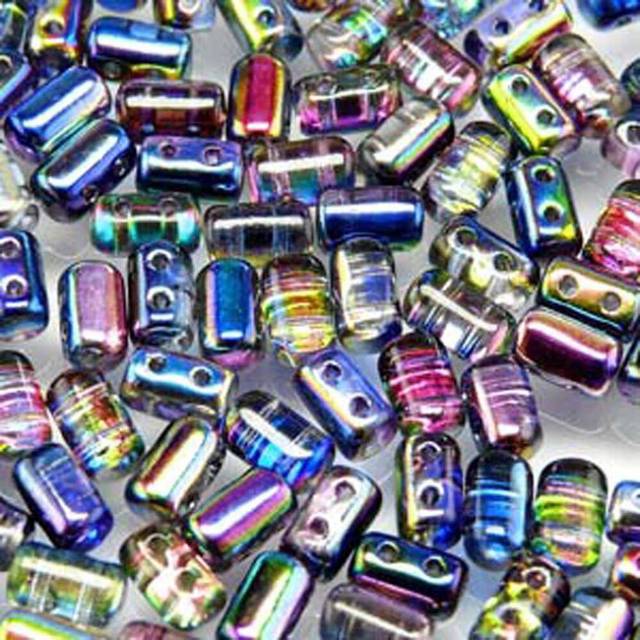 Magic Blue Pink Rulla Czech Glass Seed Beads 3x5mm 20 Gram Tube 2 Hole