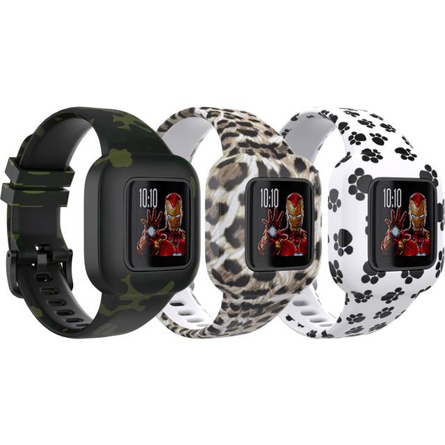 TiMOVO Replacement Band Compatible with Vivofit JR 3  [3-Pack] Soft Silicone Strap  Pattern Printed Wristband for Kids  Smartwatch Accessori