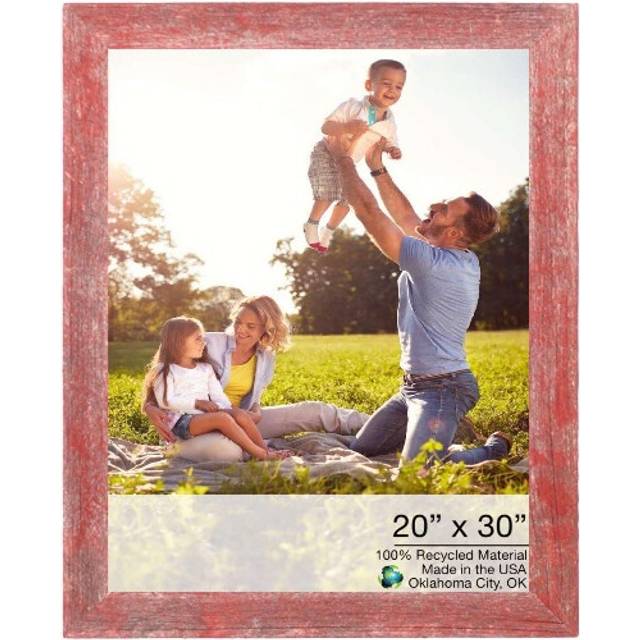 20 X 30 Rustic Farmhouse Red Wood Frame