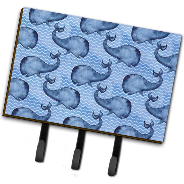 """""Caroline's Treasures Beach Watercolor Whales Wall Hook  Triple  Multicolor"""""