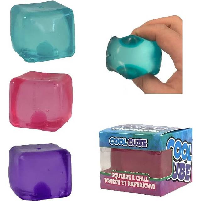 Hapros Cool Cube Sugar Ball Stress Balls - Colorful Ice Cube Squishy Toys - 1 Pack - Assorted Colors (Blue  Pink or Purple)