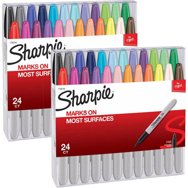 Sharpie 75846 Permanent Markers  Fine Point  Assorted Colors  2 Sets o