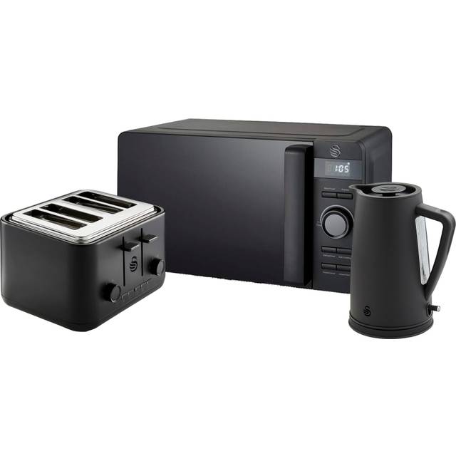 Swan Stealth 1.7L Kettle Cool Touch 3kW & 4 Slice Toaster 240V Multi Functions