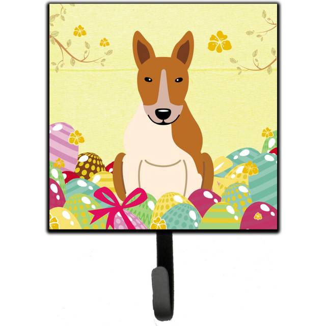 """""Caroline's Treasures Easter Eggs Bull Terrier Red White Wall Hook  Small  Multicolor"""""