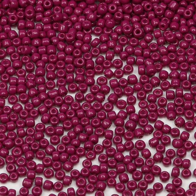 Bala&Fillic Opaque Magenta Color 3mm Seed Beads about 3600pcs/100Grams in Bag  8/0 Glass Craft Beads for Making Bracelet and Necklace (Magenta)