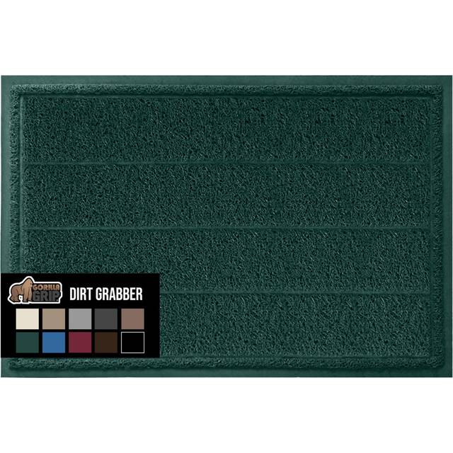 Gorilla Grip Dirt Grabber Mesh Door Mat Low-Profile Stain and Fade Resistant Heavy Duty Quick Dry Striped Doormat Mats for Indoor or Outdoor Entry Sho