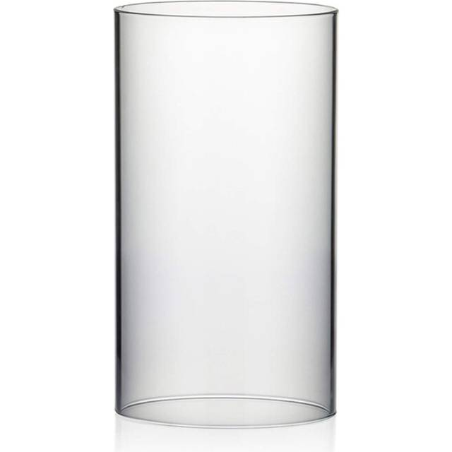 "WGVI Hurricane Candle Holder Sleeve, Wide 5.5"", Height 10"", Clear Glass Cylinder Candleholder, Chimney Tube, Open Ended Candle Shade, 1 Piece"