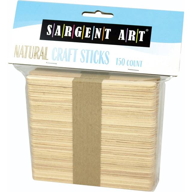 Sargent Art 35-1436 150 -Count Natural Craft Wood Sticks with Glue