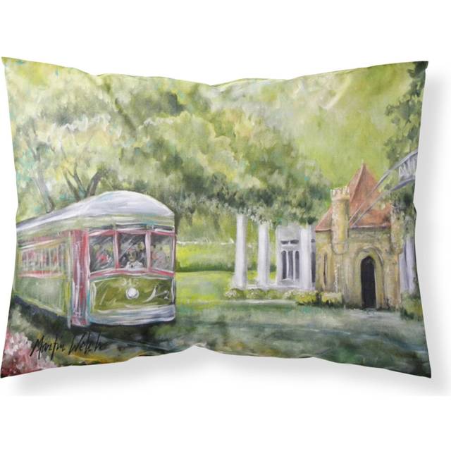 """""Caroline's Treasures MW1091PILLOWCASE Streetcar Next Stop Audubon Park Moisture Wicking Fabric Standard Pillowcase  Large  Multicolor"""""